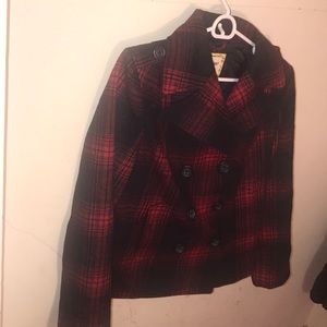 Old Navy Plaid Peacoat